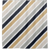 Gray, Black en Tan Shower Curtain Douchegordijn (Voorkant)