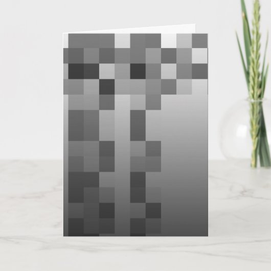 Gray, Black en White Squares Pattern. Kaart (Voorkant)