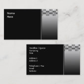 Gray, Black en White Squares Pattern. Visitekaartje (Voorkant / Achterkant)