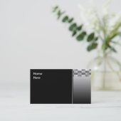 Gray, Black en White Squares Pattern. Visitekaartje (Staand voorkant)