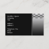 Gray, Black en White Squares Pattern. Visitekaartje (Achterkant)