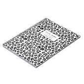Gray Black Leopard Animal Print Patroon Notitieboek (Linkerzijde)