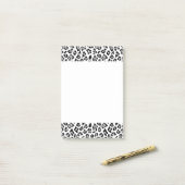 Gray Black Leopard Animal Print Patroon Post-it® Notes (Op bureau)