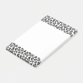 Gray Black Leopard Animal Print Patroon Post-it® Notes (Schuin)