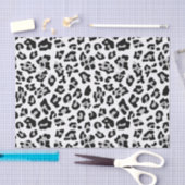 Gray Black Leopard Animal Print Patroon Tissuepapier (Craft)