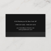 Gray Black Makeup Artist Calligraphy Visitekaartje (Achterkant)