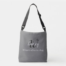 Gray & Black Monogram, uw eigen naam, schrijver