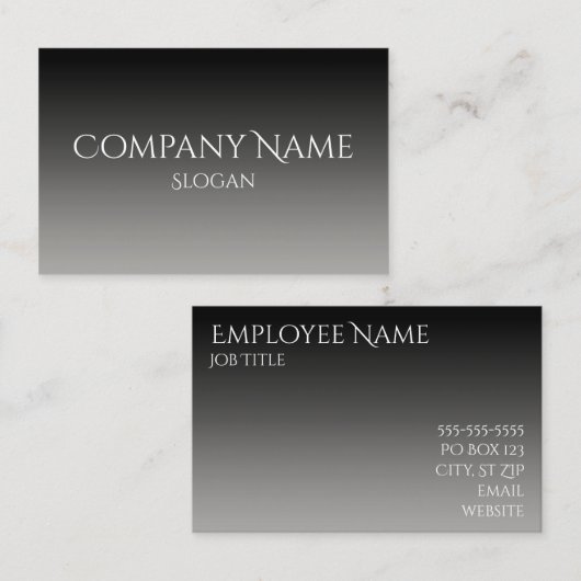 Gray Black Ombre Visitekaartje (Voorkant / Achterkant)