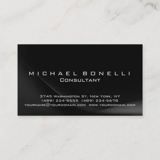 Gray Black Pattern Consultant Visitekaartje (Voorkant)
