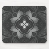 Gray Black Pencil Floral Pattern Muismat (Voorkant)