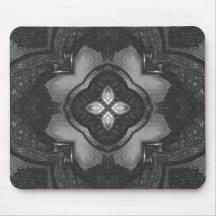 Gray Black Pencil Floral Pattern