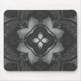 Gray Black Pencil Floral Pattern Muismat