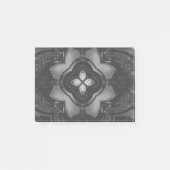 Gray Black Pencil Floral Pattern Post-it® Notes (Voorkant)