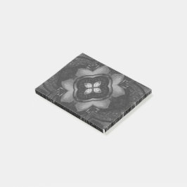 Gray Black Pencil Floral Pattern Post-it® Notes