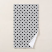 Gray Black Polka Dot Bad Handdoek (Handdoek)