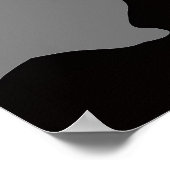 Gray Black Pop Art Leadership Wolf Howling Poster (Hoek)