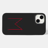 Gray Black Red Bold Monogram Modern Jouw naam Case-Mate iPhone Case (Achterkant (horizontaal))
