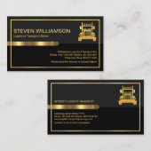 Gray Black Retro Columns Vrachtwagen Levering Visitekaartje (Voorkant / Achterkant)