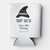 Gray black RIP 30's 40th birthday witch hat hallow Blikjeskoeler (Voorkant)