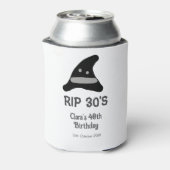 Gray black RIP 30's 40th birthday witch hat hallow Blikjeskoeler (Blikje Achterkant)