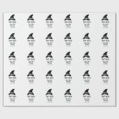 Gray black RIP 30's 40th birthday witch hat hallow Cadeaupapier (Vlak)