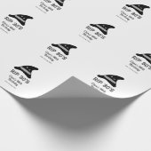 Gray black RIP 30's 40th birthday witch hat hallow Cadeaupapier (Hoek)