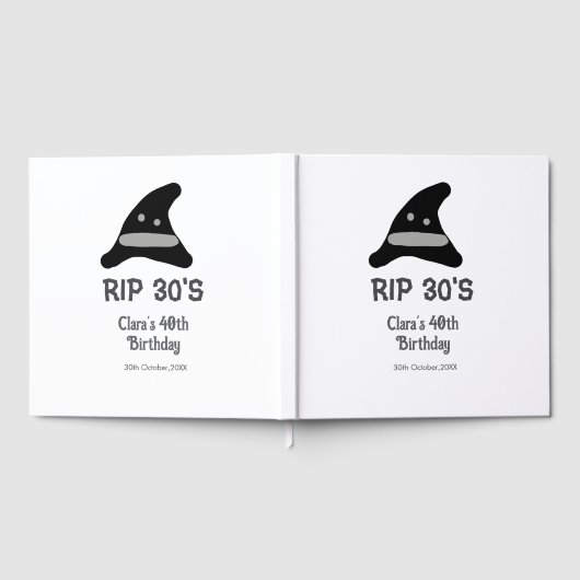 Gray black RIP 30's 40th birthday witch hat hallow Gastenboek (Volledig)