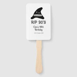 Gray black RIP 30's 40th birthday witch hat hallow Handwaaier