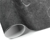 Gray Black Silver Grahite Marble Shiny Glam Cadeaupapier (Rol Hoek)