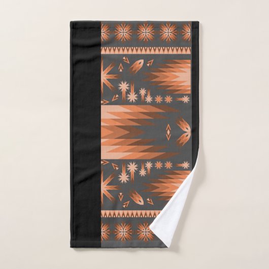 Gray Black Southwestern Bath Towel Set Bad Handdoek (Handdoek)