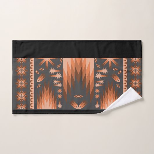 Gray Black Southwestern Bath Towel Set Bad Handdoek (Handdoek)
