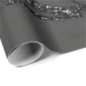 Gray Black Spark Grafiet Glitter Marble Stone Lux Cadeaupapier (Rol Hoek)