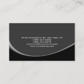 Gray Black Spiral Pattern Monogram Visitekaartje (Achterkant)