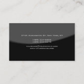 Gray Black Spiral Pattern Monogram Visitekaartje (Achterkant)