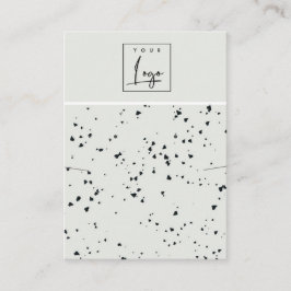 Gray Black Terrazzo Texture Earring Ketting Logo Visitekaartje