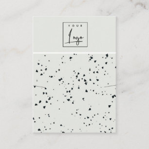 Gray Black Terrazzo Texture Earring Ketting Logo Visitekaartje