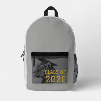 Gray Black Tiger Graduation Backpack Bedrukte Rugzak