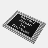Gray & Black Welkom Aboard Boat Doormat Deurmat (Schuin)