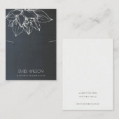 GRAY BLACK WHITE LOTUS SIMPLE KETTING DISPLAY VISITEKAARTJE (Voorkant / Achterkant)