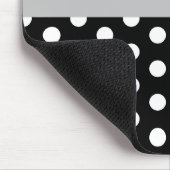 Gray Black White Polka Dot Monogram Muismat (Hoek)