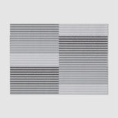 Gray, Black, White Stripes Tissuepapier (Voorkant)