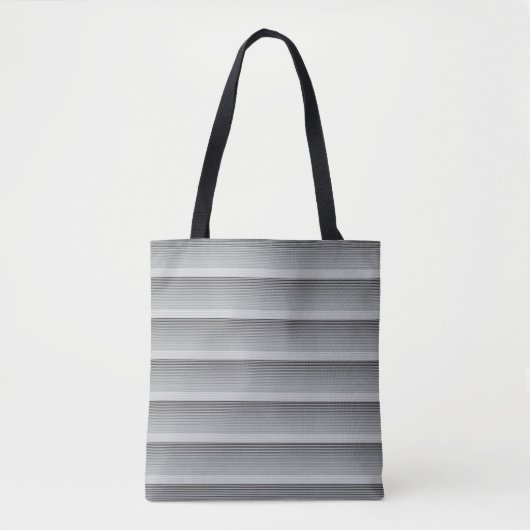 Gray, Black, White Stripes Tote Bag (Voorkant)
