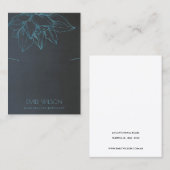 GRAY BLAUWGROEN BLUE LOTUS SIMPLE KETTING DISPLAY VISITEKAARTJE (Voorkant / Achterkant)