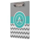 Gray Blauwgroen Chevron Klembord (Links)