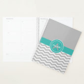 Gray Blauwgroen Chevron Planner (Display)