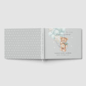 Gray Blue Barly Wait Beer Balloon Baby shower Gastenboek (Volledig)