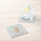 Gray Blue Barly Wait Beer Balloon Baby shower Kartonnen Onderzetters (Insitu)