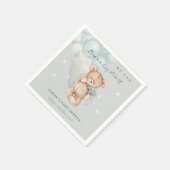 Gray Blue Barly Wait Beer Balloon Baby shower Servet (Hoek)