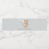 Gray Blue Barly Wait Beer Balloon Baby shower Waterfles Etiket (Enkel label)