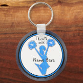 Gray Blue Black Cheerleader Sleutelhangers Aangepa (Voorkant)